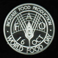 Afghanistan: 500 Afghani 1981, Y*1002, FAO, World Food Day Motiv Ähre, Silber 