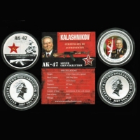 Cook Inseln: 60. Jahrestag 'Kalashnikov' Model 1947, 20.000 Exemplare weltweit - das 2er-Set 