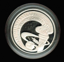Türkei: 10.000 Lira 1988, Y*984, Olympiade Calgary, Fackel/Weltkugel, Silber in Dose 