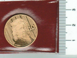 Niederlande: 10 Euro 2006, Y*29, 400. Geb. Rembrandt / Königin Beatrix, 6,72g/900 Gold 