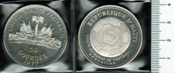 Haiti: 50 Gourdes 1977, Y*127, Fußball-WM 1978 in Argentinien, i.A. und nur 2 Stück auf Lager 