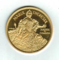 Österreich: 1.000 Schilling 1993, 1.000 Jahre Ostarrichi: Kaiserin Maria Theresia / Schloss Schönbrunn mit Blick auf dei Gloriette,16gr/fein Gold 