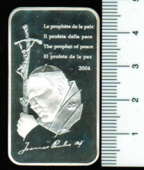 Kongo/Kinshasa: 10 Francs 2004, Y*145, Papst Joh. Paul II. 25g/900 Silber, nur 5.000 Ex. 