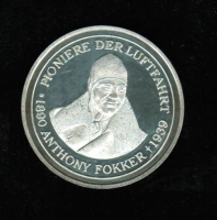 Anton Herman Gerard Fokker, Flugzeugpionier, 20g/1000 Silbermedaille 
