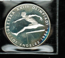 Nur je 1x auf Lager! Polen: 200 Zlotych 1984, Y*150, Hürdenläufer, Olympiade 1984 in Los Angeles, 17,6/750 Silber 