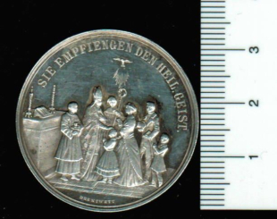 Deutschland/Bayern: vor 1900, Firmmedaille, geprägt: Dientwett/Augsburg, Silber 