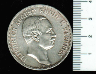 Sachsen: 5 Mark 1914 E, Friedrich August III., J*136 