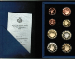 San Marino: Euro-Kursmünzensatz 2009, Proof, Original in Schachtel 