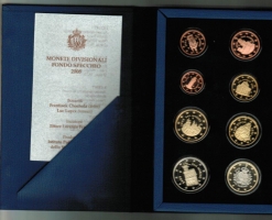 San Marino: Euro-Kursmünzensatz, 2008, Proof, Original in Schachtel 