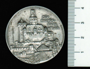 Deutschland/Medaille: Marksburg bei Braubach am Rhein, feine Patina, 25,77/835 Silber 