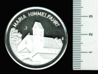 Puchheim / Bayern: Kirche Maria Himmelfahrt / Ortswappen von Puchheim, 14,37/1.000 Silber 