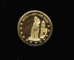 Türkei: 10 Millionen Lira, 2000, Hl. Nikolaus von Myra, Goldmünze, 1,24g Feingold 