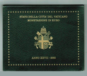 Vatikan/Vatican: Euro-Kursmünzen-Satz 2005, Johannes Paul II., (Original-KMS) 