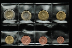 Kursmünzenset 2006, Papst Benedikt XVI, alle 8 Euromünzen in Folie 