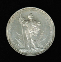 5 Franken 1879, Eidgen. Schützenfest Basel, Silber 