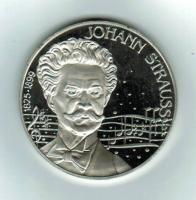 Österreich: 5 ECU, 1995, Musik/Komponist Johann Strauss, Vater von Johann + Josef Strauss (1825-1899), KN, Wien 