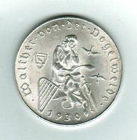 1. Republik Österreich: 2 Schilling 1930, Minnesänger Walther von der Vogelweide, Silber 