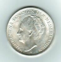 2 1/2 Gulden, 1944, *10, Wilhelmina der Niederlande, 25g / 720 Silber, vz/st 