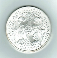 50 Crowns 1976, Königin Victoria, 4 hist. Münzbildern, Silber 