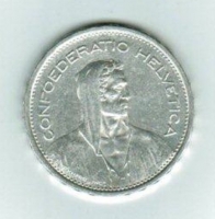 5 Franken 1954, Motiv: Alphirt (div. Jahrgänge), Silber 