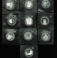 Silbermünzen / Polierte Platte, 10 Stück, DM 10,--, das Lot 10 versch. Motive. Nach Ihrem Wunsch sortiert 
