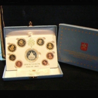 Vatikan/Vatican: Euro-Kursmünzensatz, 2012, incl. 20 Euro-Silber - Proof / Polierte Platte, in Originalverpackung + Zertifikat 
