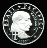 10 Dollars 2005, Hadrian VI. - vorletzter deutscher Papst, in Dose, Silber 