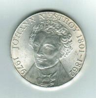 Österreich: 100 Schilling 1976, Komponisten + Musik: Johann Nestroy, Silber 