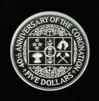 5 Dollar 1993, 40. Jahrestag der Krönung von Elisabeth II., in Dose, Silber 