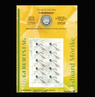 10 Euro 2004, 200. Geb. Eduard Mörike, Silber/Numisblatt 