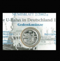 10 Euro 2002, 100 Jahre U-Bahn in Deutschland, Numisbrief + Silber 