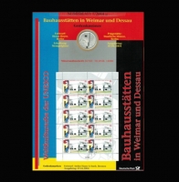 10 Euro, 2004, Bauhausstätten in Weimar und Dresden, Silber + Numisbrief 1/2004 