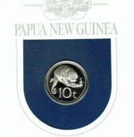 10 Toea, 1975, T?pfel-Kuskus, in Markenkuvert 