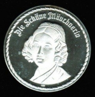 Deutschland/Bayern: München, Die schöne Münchnerin / Stadtansicht, 20,8 g Silber 
