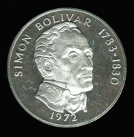 20 Balboas 1972, Y*31, Simon Bolivar, Silber 